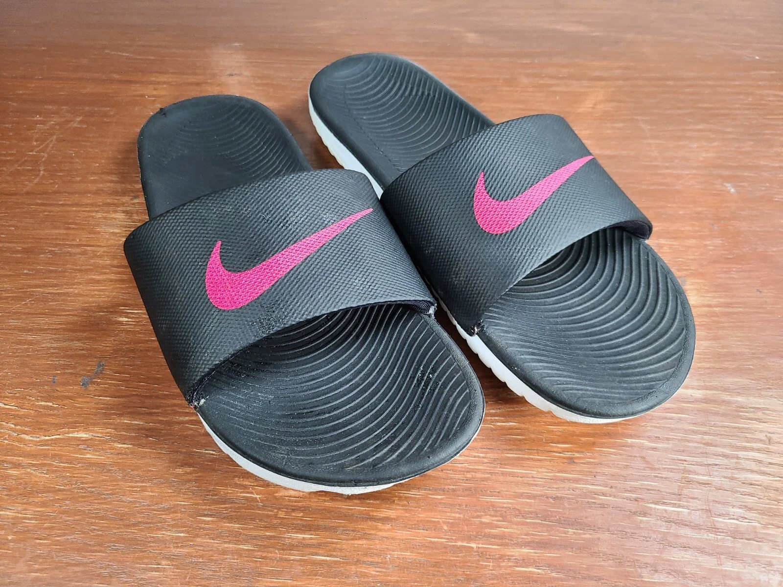 Nike Kawa Slide donna nere rosa bianche taglia 11