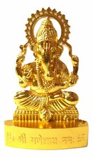GANESH IDOL GANPATI MURTI GOD STATUE 6.5 CM FOR PUJA PURPOSE .ENERGIZED
