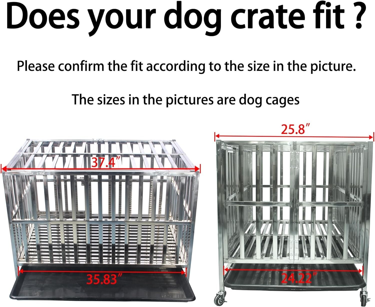 Dog Crate Tray Replacement 35.4"*23.42" Dog Crate Pan for Chew Proof