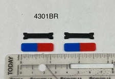 2 Pack 1/43 Blue Red Whelen LED Style Lightbar For O Scale Police Sheriff