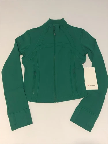 NEW LULULEMON Define Cropped Jacket Nulu 0 2 4 8 10 Raceway Green