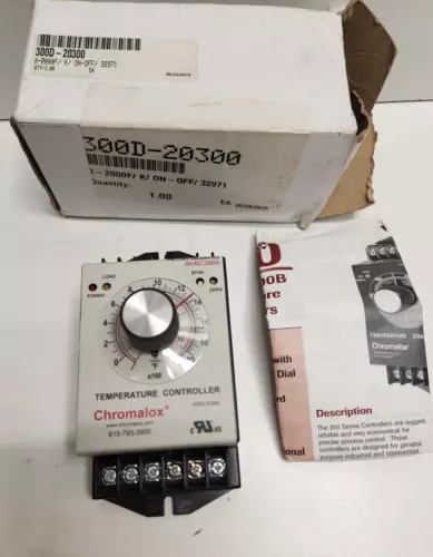 NEW OLD STOCK! CHROMALOX 2000F ON/OFF TEMPERATURE CONTROLLER 300D-20300 329711