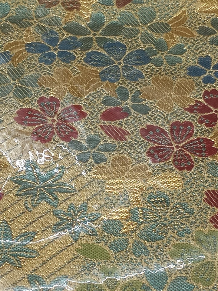 Tela Floral Seda Japonesa Uesugi Colores Otoño Estilo Tradicional 75x50cm Foto 2 de 4