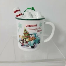 2021 Pioneer Woman DASHING THROUGH THE SNOW Hot Chocolate Mug Ornament NEW