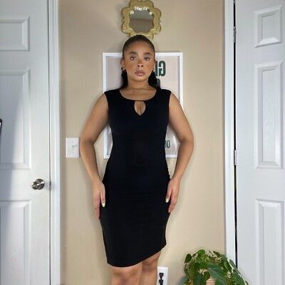 BCBG Maxazaria Black Keyhole Midi Dress Size: XS | eBay