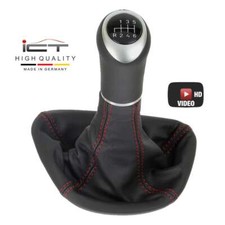 ICT Schaltknauf Schaltsack für Mercedes W639 Vito Viano Naht rot Leder C66