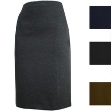 Gonna Tubino Donna Invernale Vita Alta Elastica Tinta Unita 42 44 46 48 50 52 54