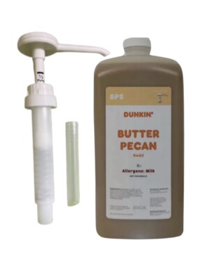 Dunkin Donuts Butter Pecan Swirl 64 Oz Jug with Pump