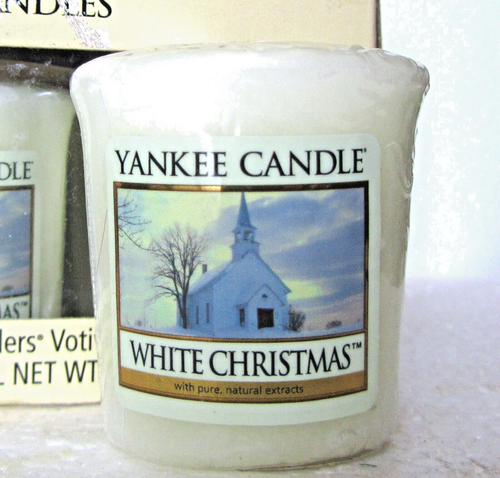 LOT OF 6 Yankee Candle "WHITE CHRISTMAS" Church Festive Sampler Votives~RARE~NEW