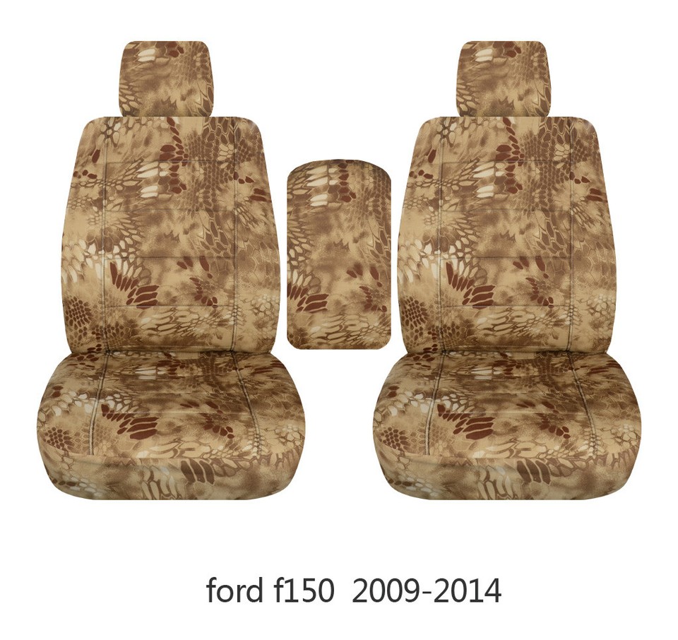 Fits Ford f150 9914 car seat covers terrain camo tan fr bucket seats+lid cover eBay