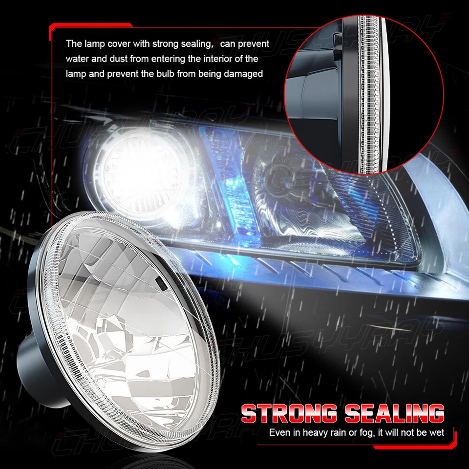 Farol de LED 5,75" 5-3/4" polegadas feixe Hi/Lo para BMW 325i 528i 535i 735i Baviera - Imagem 3 de 4