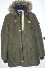 Penfield Khaky Padded 60/40 Coat Hooded Jacket Womens Full Zip Parka Size Xl