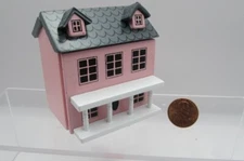Dollhouse Miniature Wooden Toy Pink Dollhouse for your Dollhouse ART428
