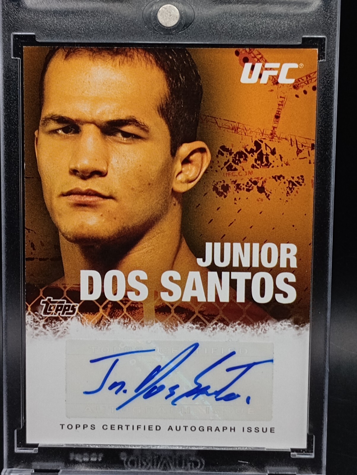 Junior Dos Santos 2010 Topps UFC Certified (2nd Year) MMA RC Authentic Auto HOF