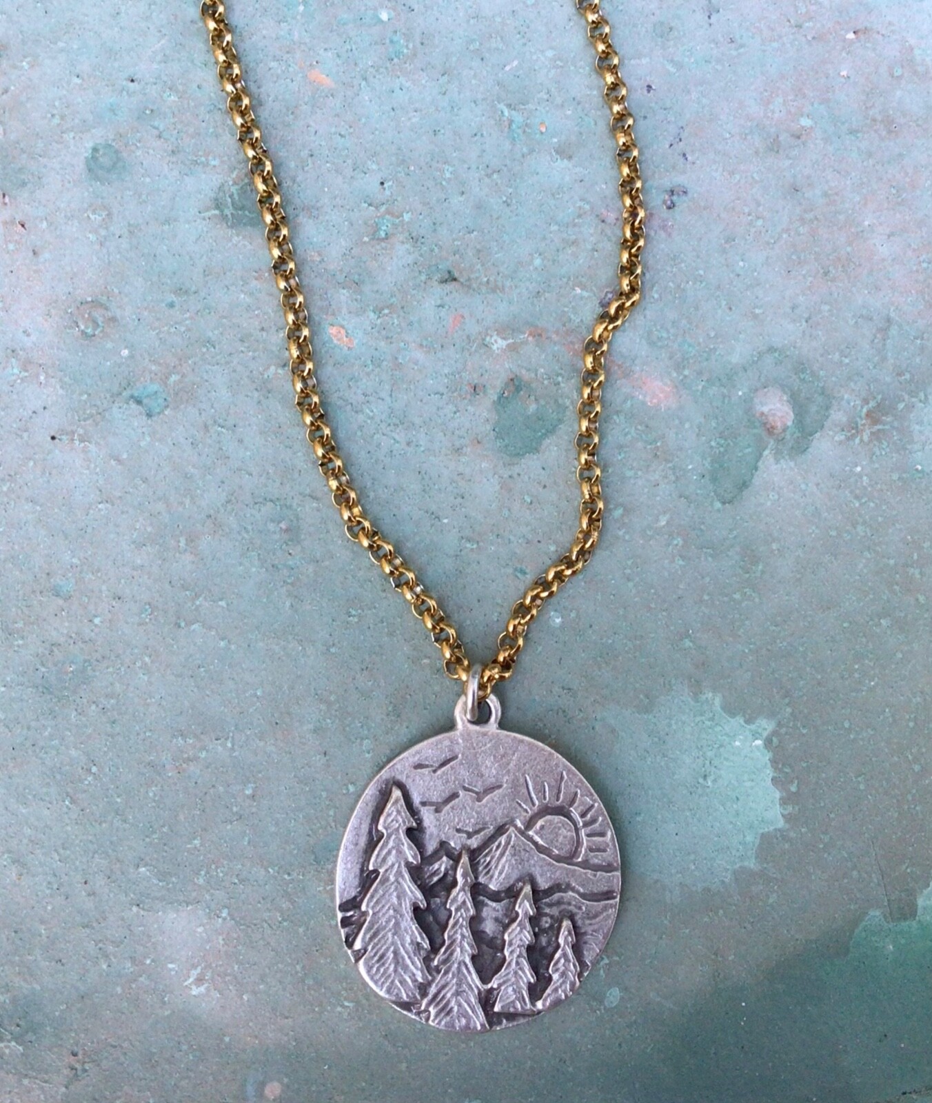 NEW ARTISAN HANDMADE SUNDANCE CHARM NECKLACE HANDCRAFTED SILVER JEWELRY NATURE