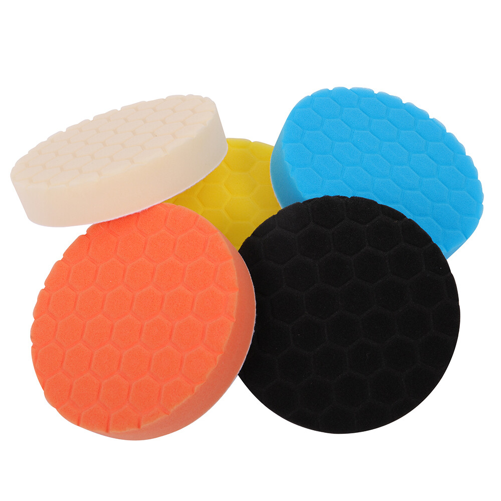 5PCS 6inch Car Buffing Sponge Polishing Pad Kit Waxing For Car Polisher