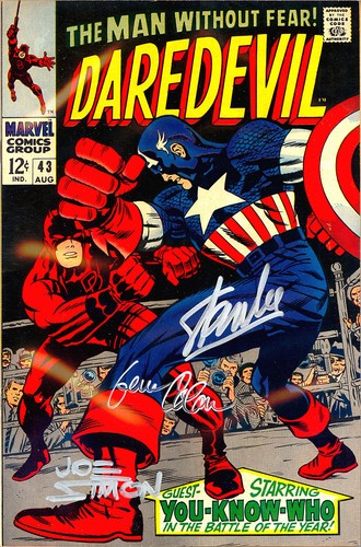 DAREDEVIL #43 CGC-SS 9.4 *STAN LEE JOE SIMON GENE COLAN* CAPT AMERICA XOVER 1968 - Picture 3 of 6
