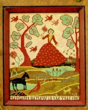 GARDEN GLADE AMERICANA CROSS STITCH SAMPLER PATTERN CARRIAGE HOUSE SAMPLINGS