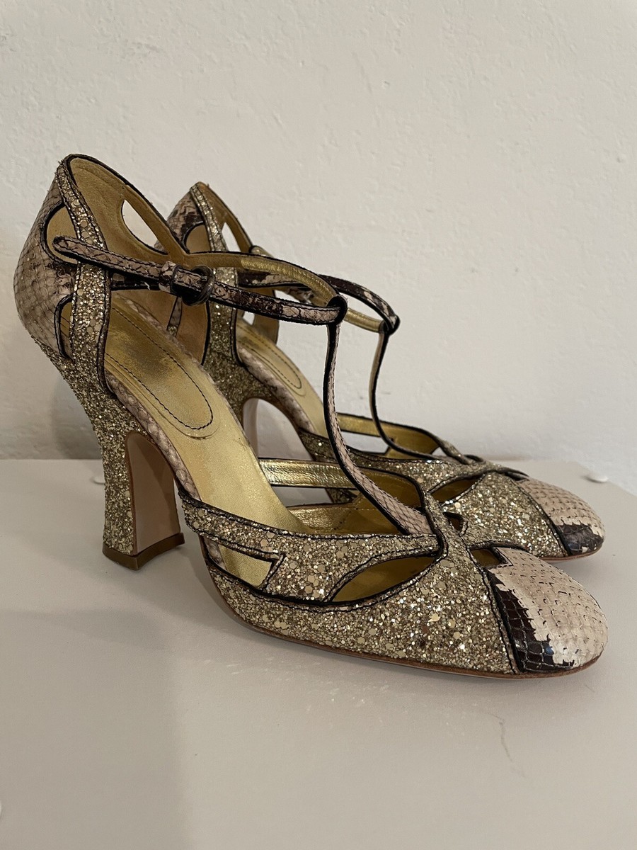 miu miu ゴールド グリッター サンダル 35 Miu Miu サンダル 女性 グリッター ゴールド | B-Exit – B-Exit