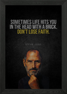 Steve Jobs Inspirational Quote Post Framed Wall Art Poster Canvas Print Picture