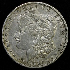 1887-O $1 Morgan Silver Dollar Coin ~CH EXTRA FINE #N8