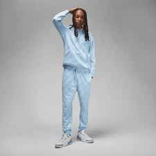 NWT Nike Air Jordan Fleece Pants Joggers Print Blue Size L DV7646-485