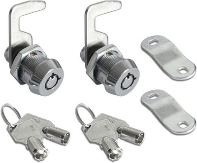 1 or 2 Pack Toolbox Lock 5/8'' Tubular Cam Replacement Lock Hook Cam Keyed Alike