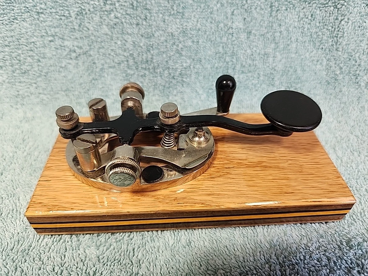 Llave Telegráfica Recta Estilo Marino Negra - Para Radioaficionados Morse