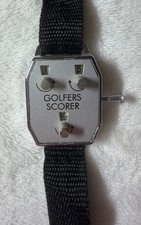 Vintage Golfers Scorer Wristband Score Keeper Stroke Counter Golf Working Black