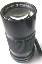 Canon NFD FD 200mm f/4 Lens MF No. 61129 Excellent