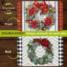 Briarwood Lane Winter Wreaths Placemat (4-pack)