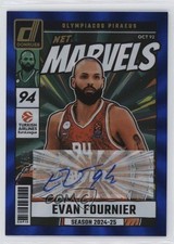 2024 Panini Donruss EuroLeague Blue Laser 2/49 Evan Fournier #NMS-EVN Auto 14mf