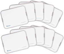 Learning Resources Magnetic Double Sided Dry Erase Boards, Set of 10 - White Boa