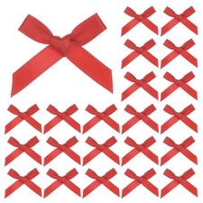 100-Pack Mini Craft Ribbon Bow,1x1.6 Inch for Craft DIY Bright Red