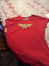 Vtg Wonder Woman Red Tshirt Dc Comics Sz Xl