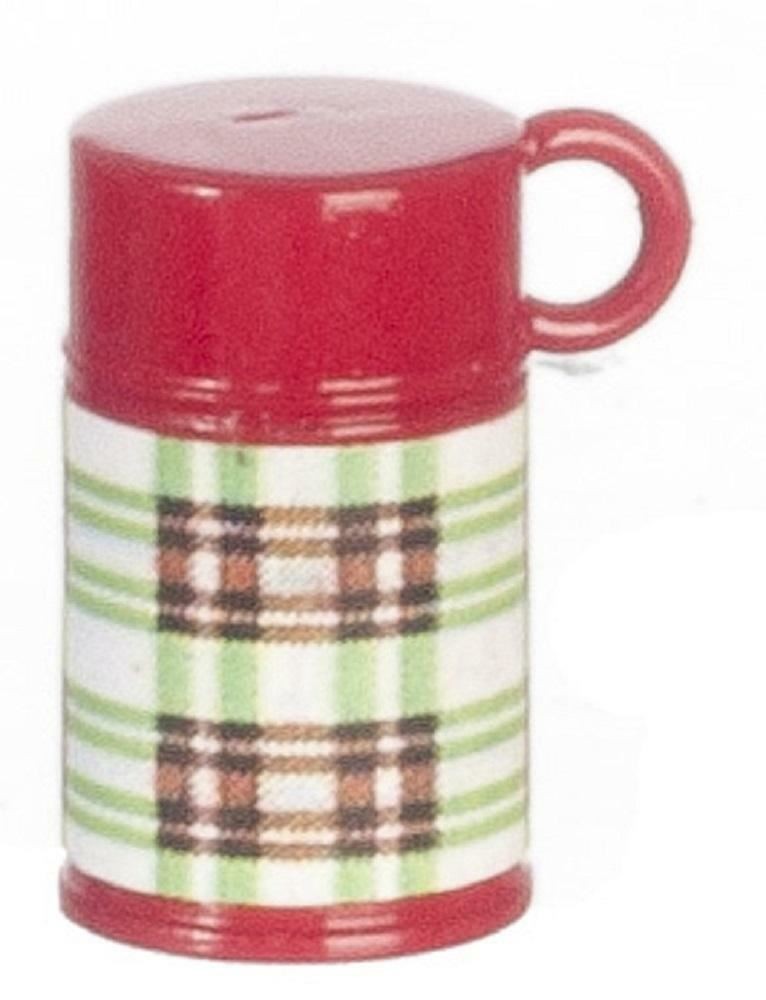 Dolls House Red Green Thermos Flask Work School Lunch Accessory