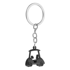 Golf Cart Keychain Mini Cute Golf Key Chain Sport Pendant Black