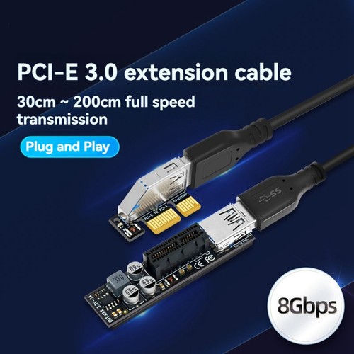 Add-On-Karte PCI-E Riser PCIE PCI-Express X1 auf X4 PCI E Riser-Kar2165 - Bild 5 von 6