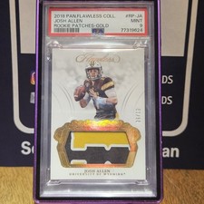 2018 Panini Flawless Collegiate Josh Allen Gold Rookie Patches  - Player Worn