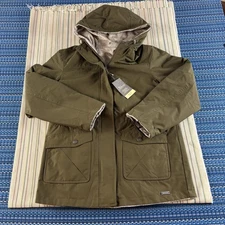 Natural Reflections Parka Womens Small Essential Reversible Waterproof Hooded