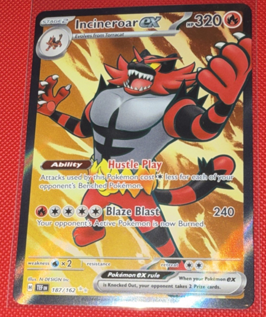 Pokémon SV05: Incineroar EX Full Art Ultra Rare Holo 187/162 HP320