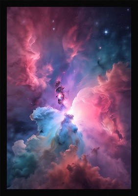 Intimate Nebula Framed Wall Art Poster Canvas Print Picture