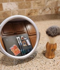 The Body Shop Shaving Brush  2 Sided Mirror New