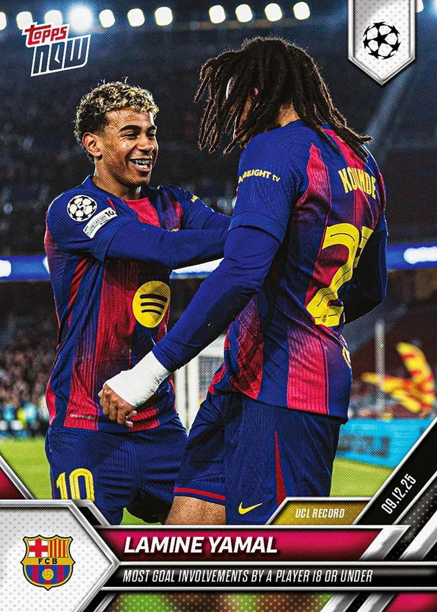 2025-26 Topps Now Uefa Champions League - Lamine Yamal #65 for