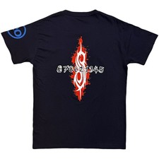 Slipknot T Shirt 20th Anniversary Red Jump Suits Band Logo Official Mens Navy