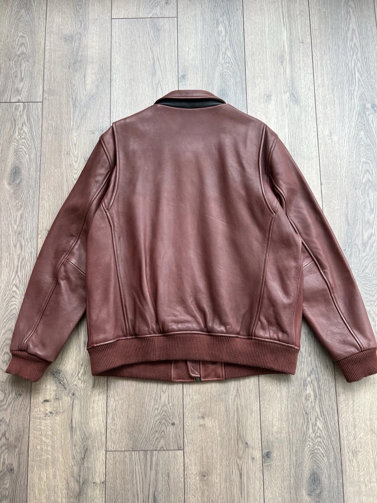 First MFG Motorcycle Leather Bomber Jacket XL image 2