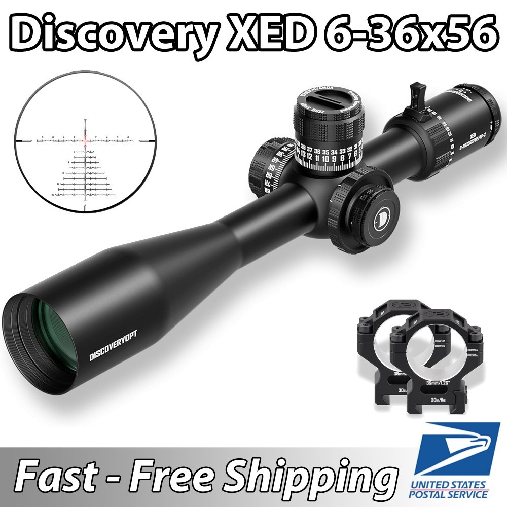 Discovery Optics XED 6-36x56 MOA FFP 35mm Zero Stop w/ Japanese ED