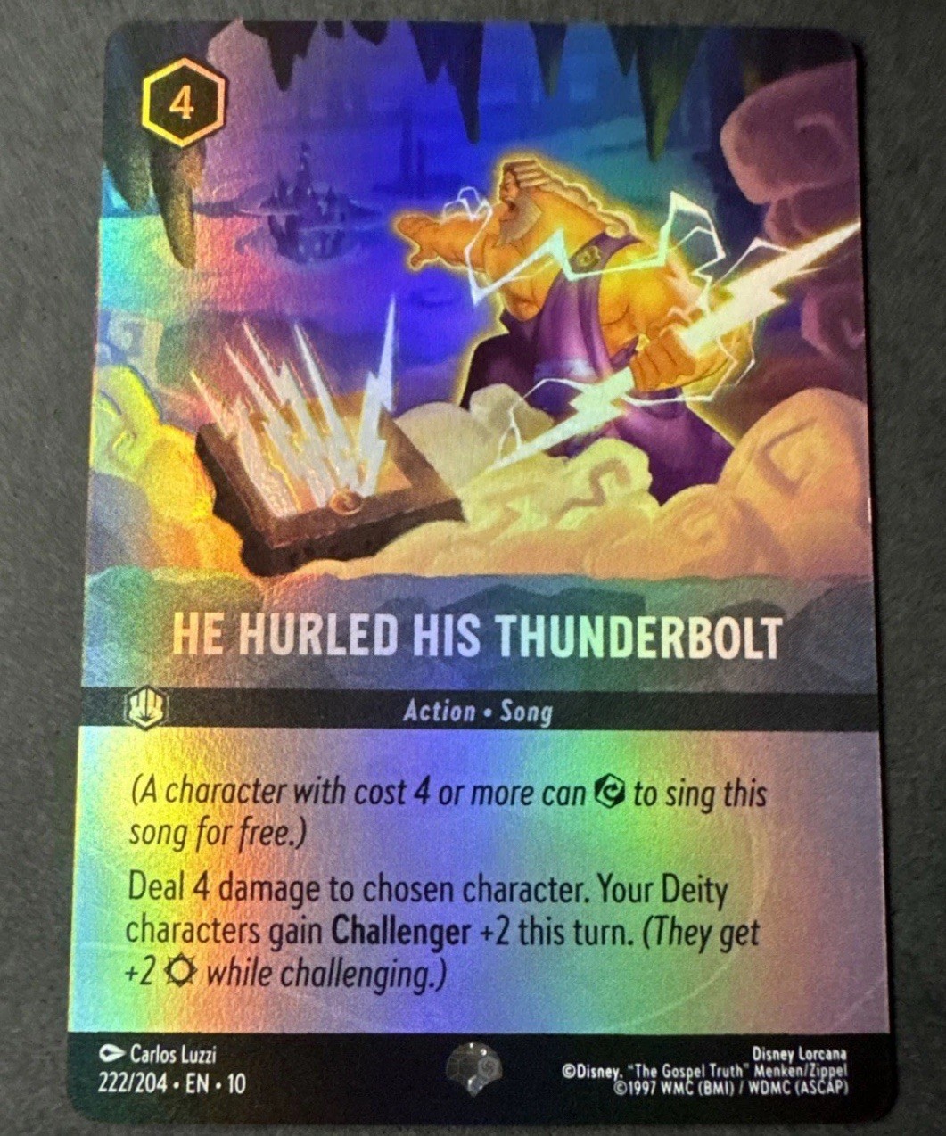 He Hurled His Thunderbolt (Epic) 222/204 Whispers in the Well Holo