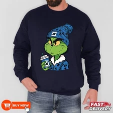 Grinch NFL Carolina Panthers Team Football Sweatshirt - Full Color, Full Size