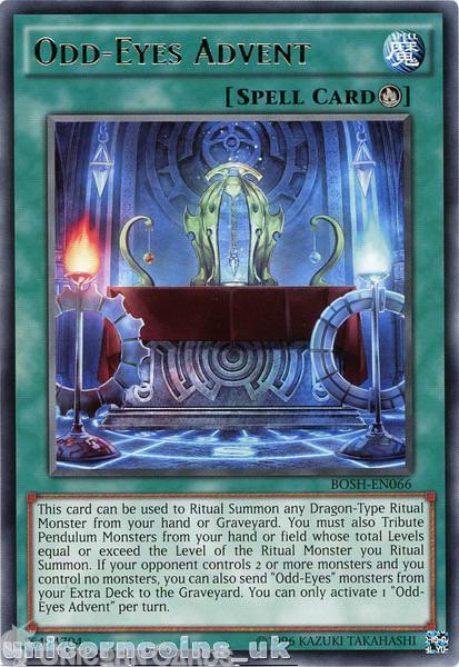 BOSH-EN066 Odd-Eyes Advent Rare UNL edition Mint YuGiOh Card